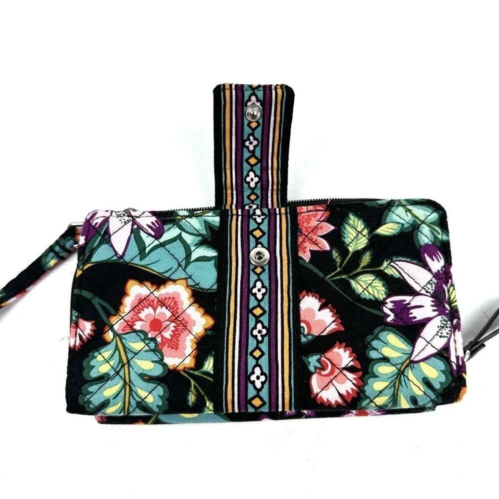 Vera‎ Bradley Iconic Wallet Wristlet Combo Vines Floral Quilted Clutch New - Picture 2 of 10